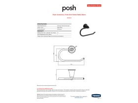 Specification Sheet - Posh Canterbury Toilet Roll Holder Matte Black