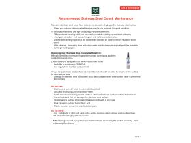 Care & Maintenance - Wolfen Stainless Steel