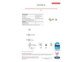 Specification Sheet - Scala Straight Wall Basin Set 160mm PVD Brushed Platinum Gold (5 Star) Lead Free