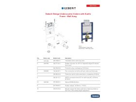 Component Listing - Geberit Omega Under Counter Cistern Duofix 4 Wall Hung