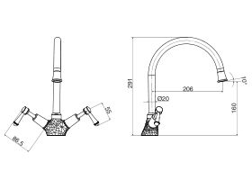 Posh Canterbury Sink Twinner Lever (4 Star)
