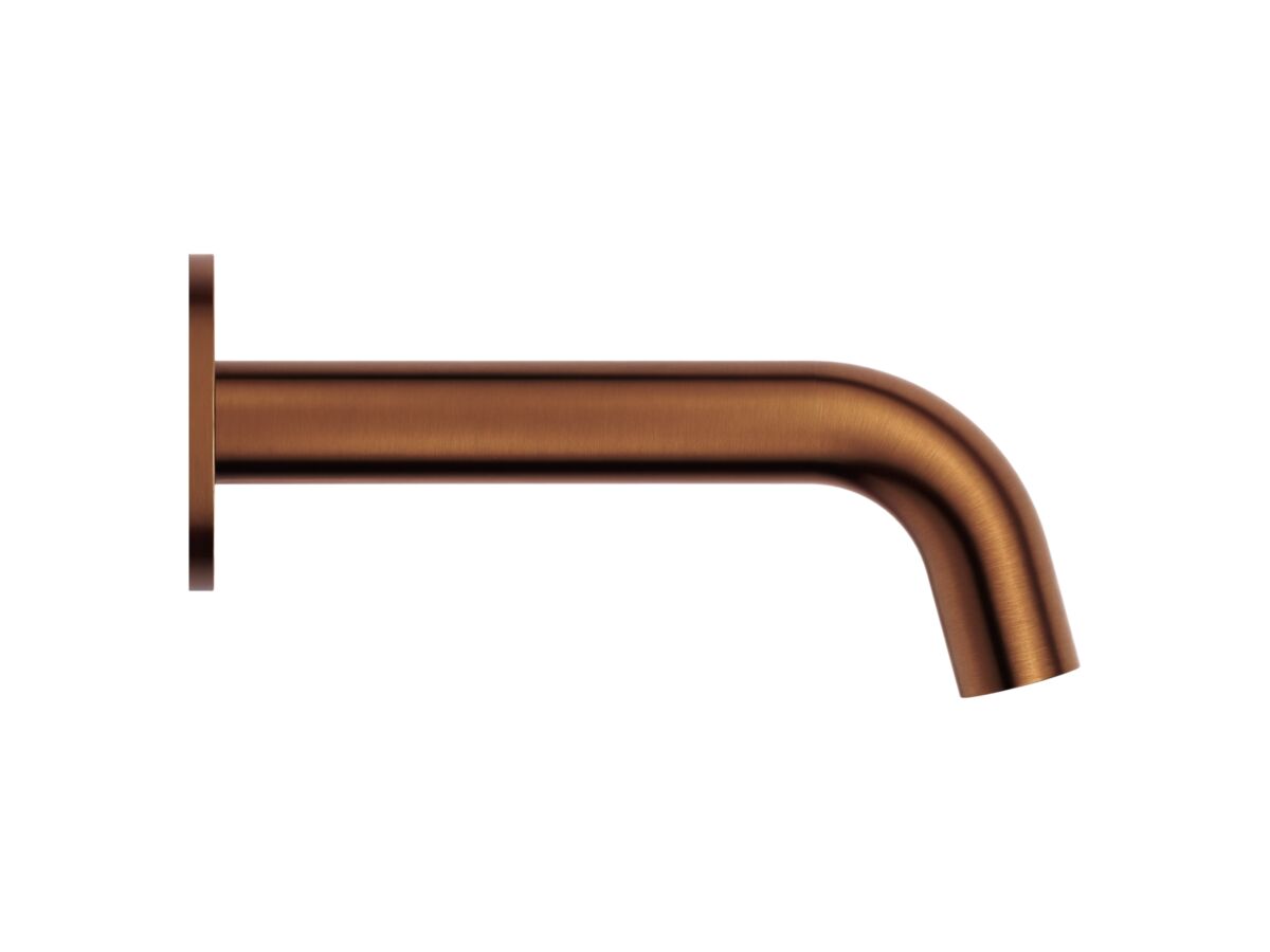 Supporting Image - Mizu Drift Wall Basin/Bath Outlet Curve Spout 160mm Brushed Bronze (6 Star) Lead Free - Side