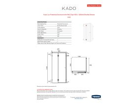 Specification Sheet - Kado Lux Frameless Enclosure with Wall Clips 1000 x 1000mm Brushed Bronze