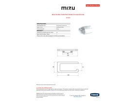 Specification Sheet - Mizu Soothe Toilet Roll Holder Curved Chrome