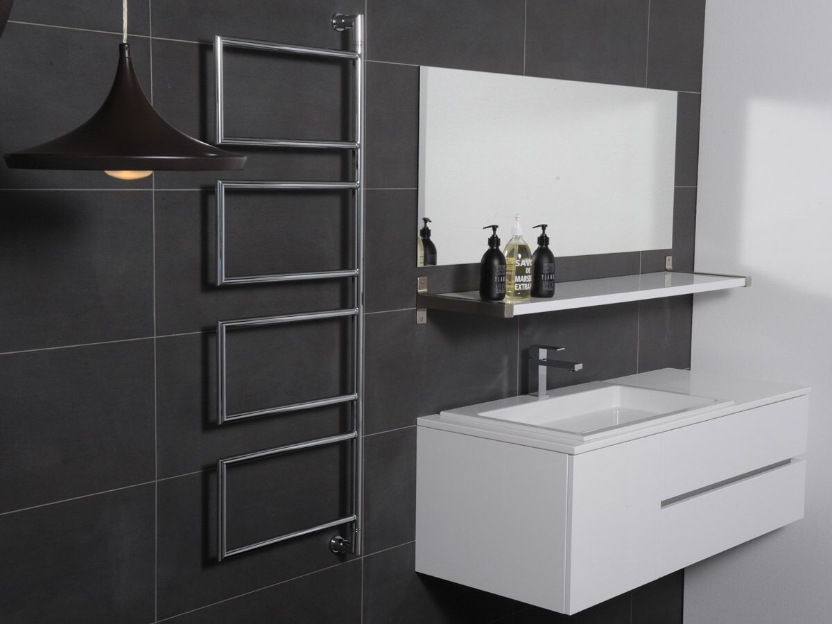 Hydrotherm Pure Swivel Heated & Non Heated Towel Rail 400 x 1235mm Chrome