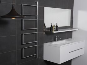 Hydrotherm Pure Swivel Heated & Non Heated Towel Rail 400 x 1235mm Chrome