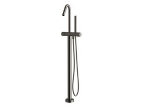 Sussex Pure Floor Mounted Bath Mixer Tap with Handshower PVD Brushed Gunmetal (3 Star)