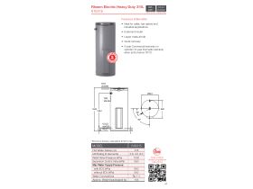 Specification Sheet - Rheem 315L Heavy Duty Electric Hot Water System - 616/315