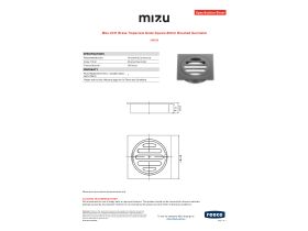 Specification Sheet - Mizu Drift Brass Trapscrew Grate Square 80mm Brushed Gunmetal