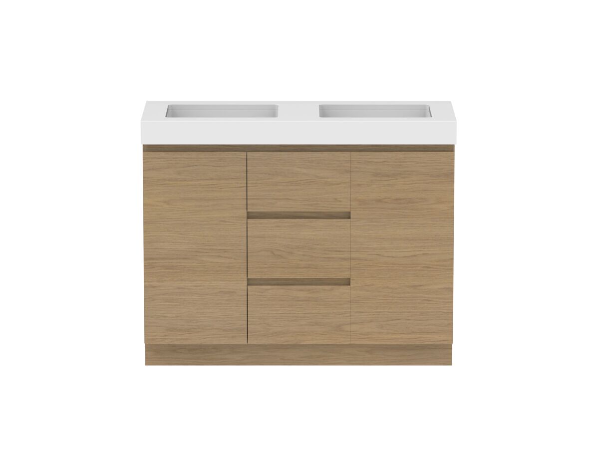 Hero - Posh Domaine 1200mm Floor Mount Vanity Unit Conventional Double Bowl 90mm Top
