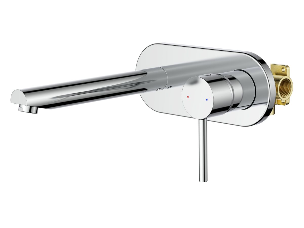 Hero - Posh Bristol Pin Basin / Bath Wall Mixer Tap Set Chrome (5 Star) Lead Free