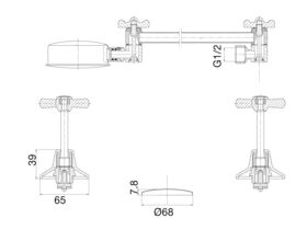 Posh Bristol Shower Set Chrome / Gold (3 Star)