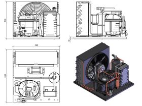 Tecumseh Condensing Unit 1/2HP R134A MHBP AET4460YHR