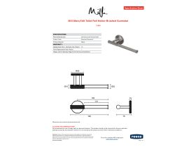 Specification Sheet - Milli Marq Edit Toilet Roll Holder Brushed Gunmetal