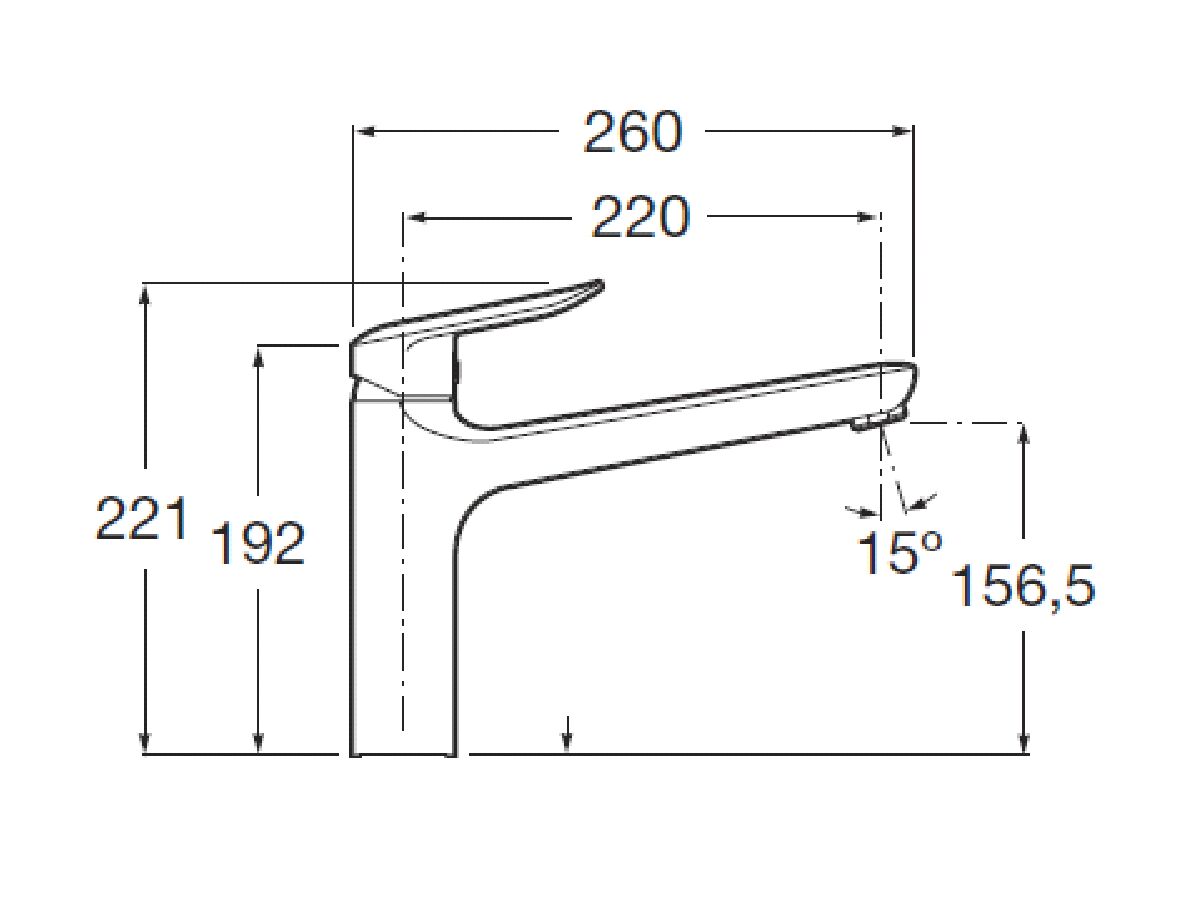 Roca Logica-N Cast Sink Mixer Chrome (4 Star)