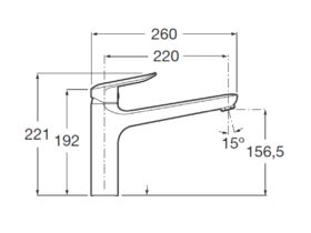 Roca Logica-N Cast Sink Mixer Chrome (4 Star)