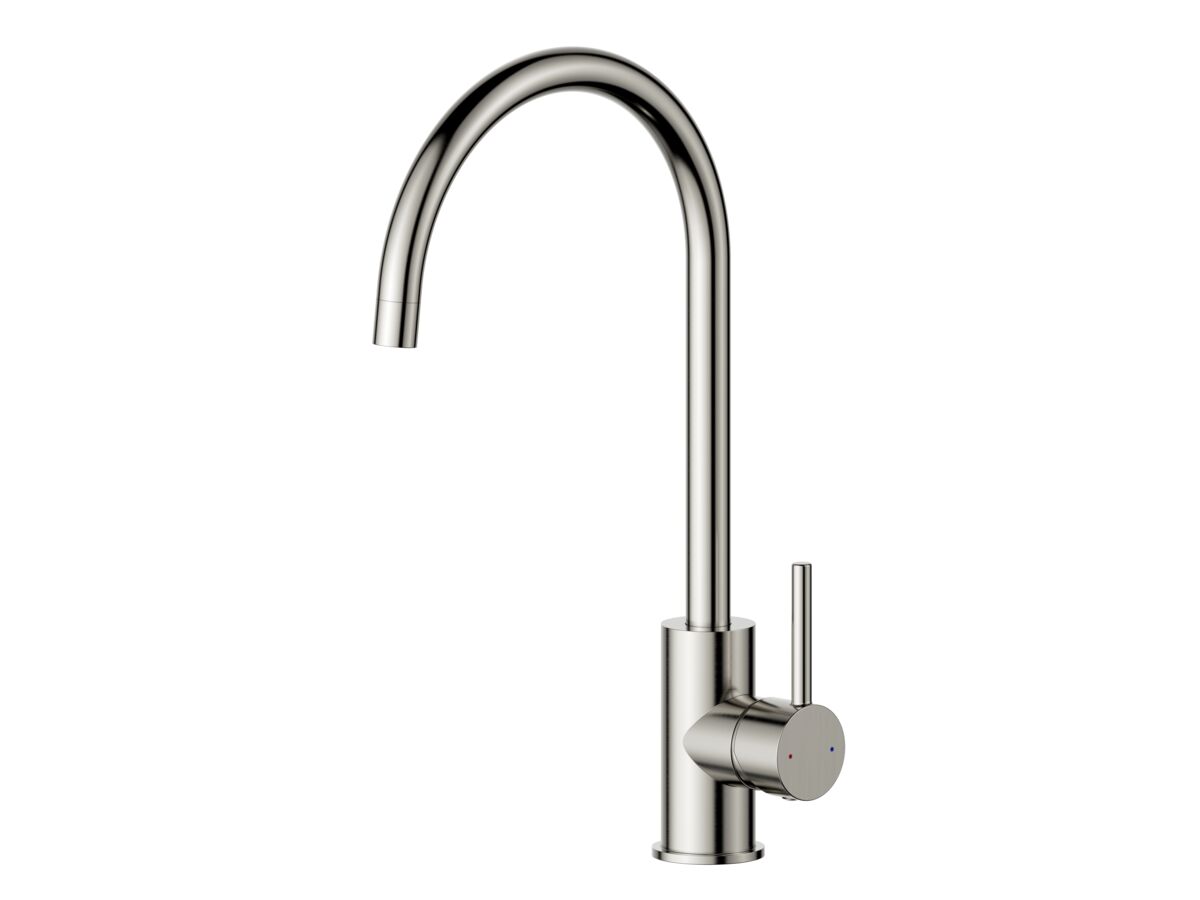 Hero - Posh Bristol Pin Gooseneck Sink Mixer Tap Brushed Nickel (4 Star) Lead Free