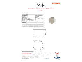 Specification Sheet - Milli Pure Diverter with Cirque Textured Handle PVD Brushed Nickel