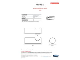 Specification Sheet - Sussex Scala Robe Hook Chrome