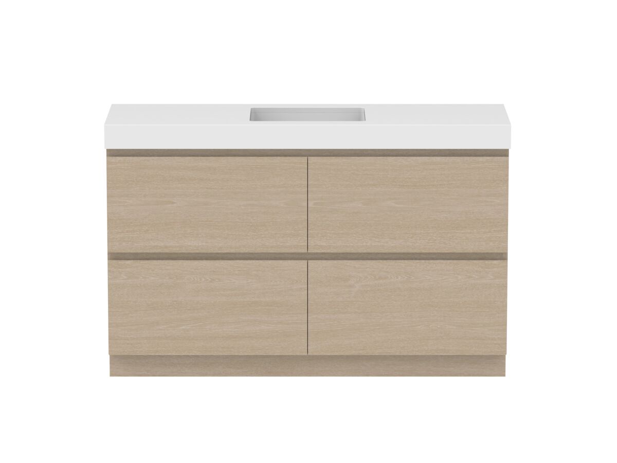 Hero - Posh Domaine All-Drawer Twin 1500mm Floor Mounted Vanity Unit Single Bowl 90mm Top