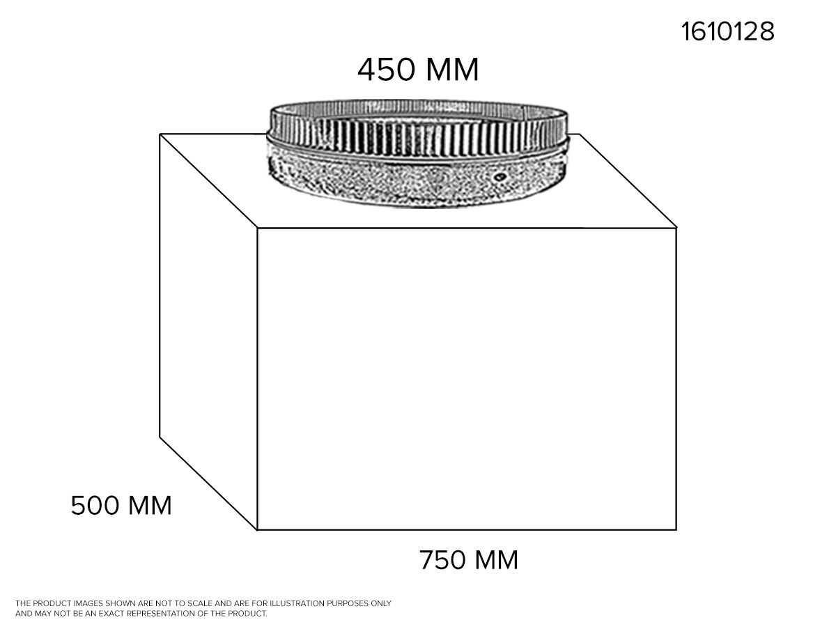 Return Air Box - 500mm x 750mm With 1 x 450mm