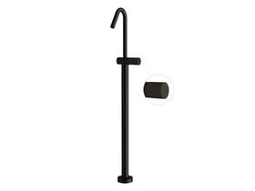 Sussex Pure Floor Mounted Bath Mixer Tap with Cirque Textured Handle PVD Matte Black