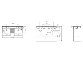 LAUFEN Val Double Wall Basin 2 Taphole with Overflow 1200x420 Internal Texture White
