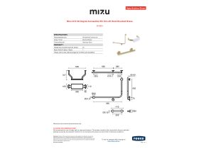 Specification Sheet - Mizu Drift 90 Degree Accessible WC Kit Left Hand Brushed Brass