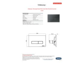 Specification Sheet - Hideaway+ Rectangle Button/Plate Inwall Metal Brushed Gunmetal