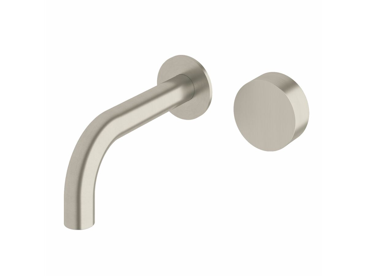 Sussex Pure Progressive Wall Bath Mixer Tap System 160mm PVD Brushed Nickel