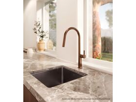 In Situ - Milli Etch Pull Out Gooseneck Sink Mixer Brushed Bronze