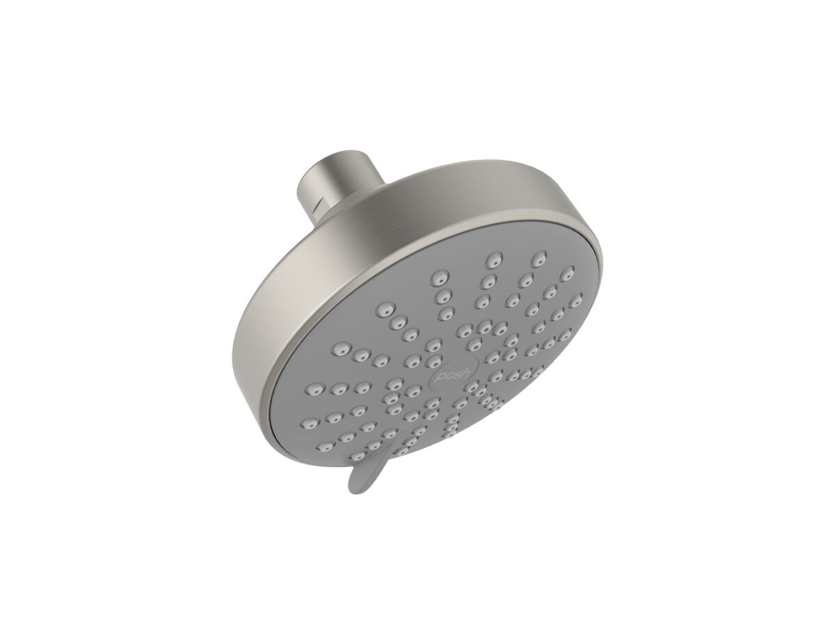 Supporting Image - Posh Solus MK3 Wall Shower Rose 3 Function Brushed Nickel (4 Star)