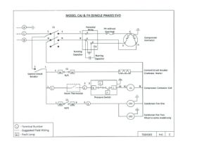 Wiring Diagram - Tecumseh Condensing Unit CAJ & FH (Single Phase) EVO Twin Fan