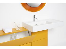 In Situ - LAUFEN Kartell Wall/Counter Basin with Shelf Left Hand Bowl 900mm x 460mm 1 Taphole White
