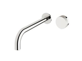 Sussex Pure Progressive Wall Basin Mixer Tap System 250mm with Linear Textured Handle Chrome (3 Star)
