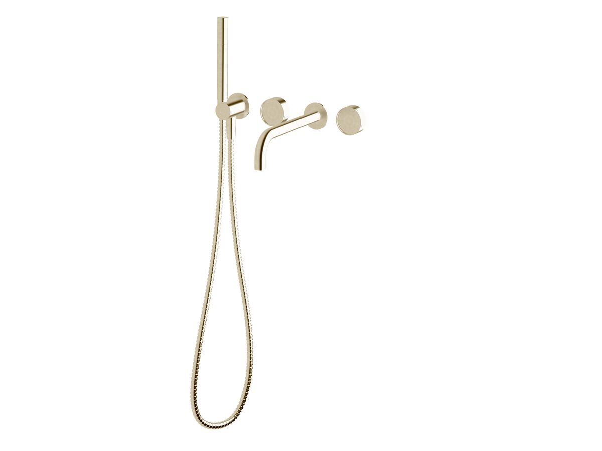 Hero - Sussex Pure Elemental Progressive Bath Mixer System with Handshower 250mm PVD Brushed Platinum Gold