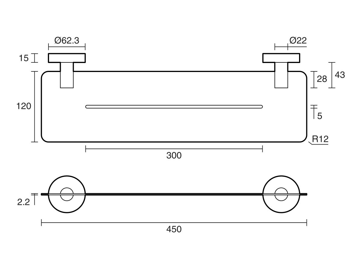 Milli Inox Shelf Stainless Steel