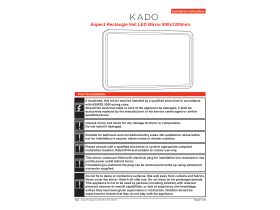 Installation Instructions - Kado Aspect Rectangle Veil LED Mirror 800mm x 1200mm