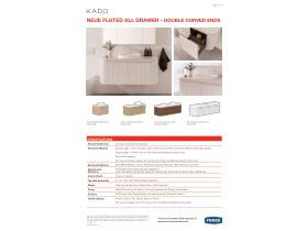 Technical Guide - Kado Neue Fluted Double Curved Ends All Drawer Wall Hung Vanity