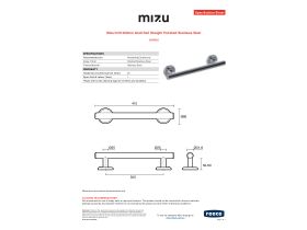 Specification Sheet - Mizu Drift 300mm Grab Rail Straight Polished Stainless Steel