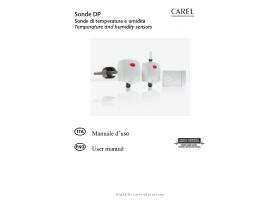 User Manual - Carel Temperatue and Humidity Sensors