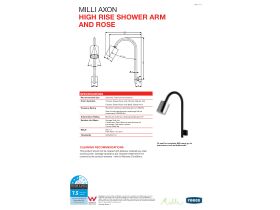 Technical Guide - Milli Axon Hi Rise Shower Arm & Rose (3 Star)
