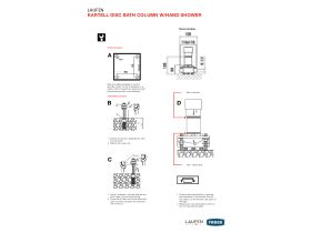 Installation Instructions - LAUFEN Kartell Disc Bath Column Mixer (Less Installation Technical Bloc) with Handshower Chrome (3 Star)
