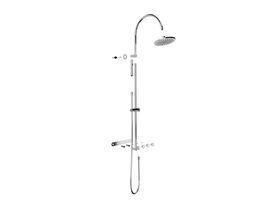 Supporting Image - Faucet Strommen Vara Disc Wall Set with Twin Rail Shower Tap System Kit Chrome (3 Star) Lead Free