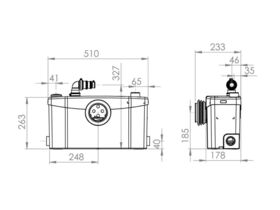 Saniflo Macerator Saniplus WC/Basin/Shower/Bath