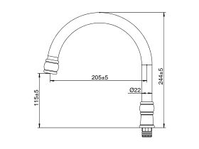 Milli Voir Hob Gooseneck Sink / Spa Outlet Only (4 Star)
