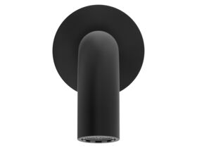 Supporting Image 2 - Mizu Drift Wall Basin/Bath Outlet Curve Spout 160mm Matte Black (6 Star) Lead Free - Front