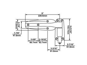 Kason Spring Assisted Hinge Flush K1248000004