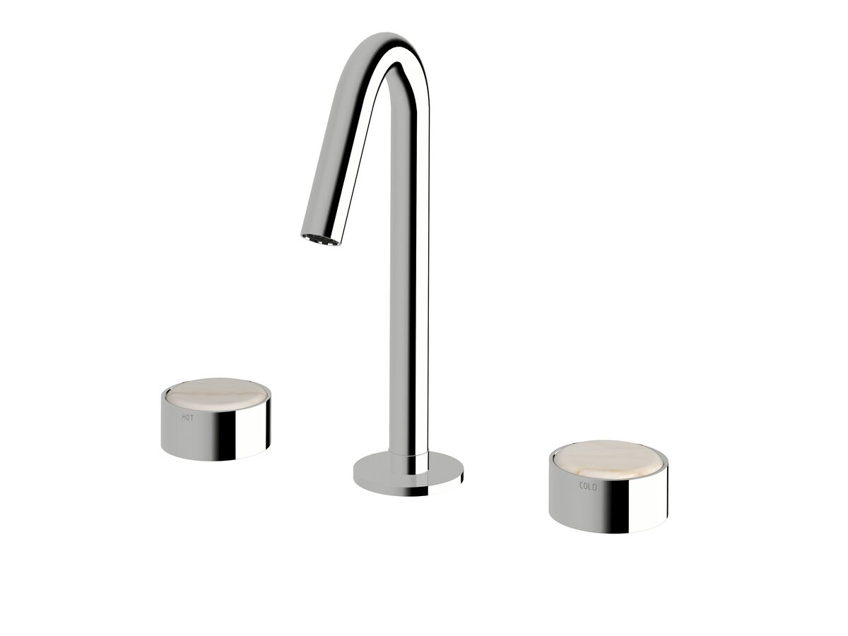 Supporting Image - Sussex Pure Elemental Basin Set Chrome (5 Star) Lead Free with Aurora Insert