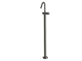 Sussex Pure Floor Mounted Basin Mixer Tap with Cirque Textured Handle PVD Brushed Gunmetal (5 Star)